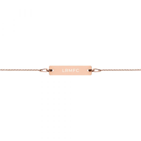 Engraved Silver Bar Chain Bracelet - Image 3