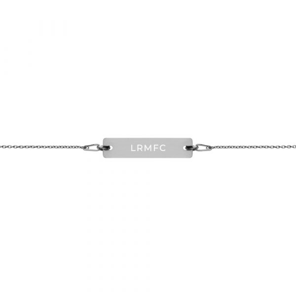 Engraved Silver Bar Chain Bracelet - Image 2