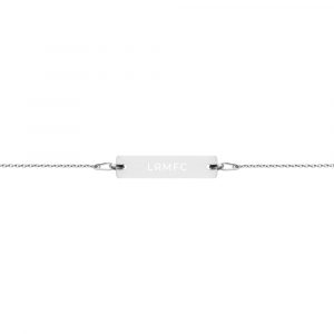Engraved Silver Bar Chain Bracelet