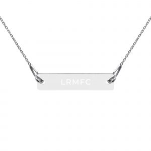 Engraved Silver Bar Chain Necklace
