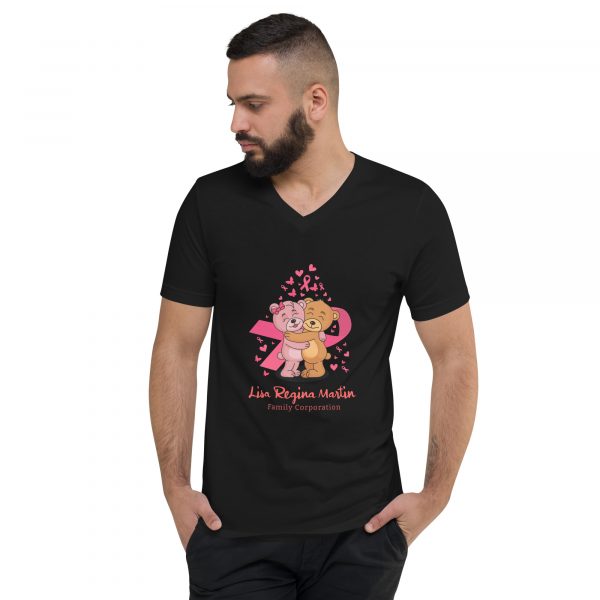 Unisex Short Sleeve V-Neck T-Shirt - Image 2