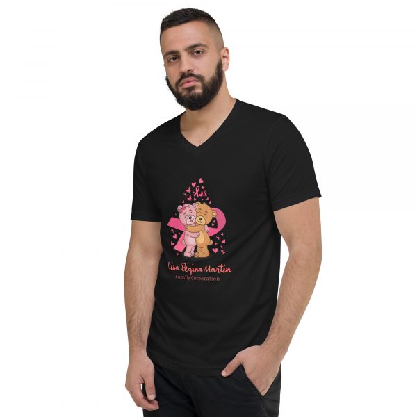 Unisex Short Sleeve V-Neck T-Shirt - Image 3