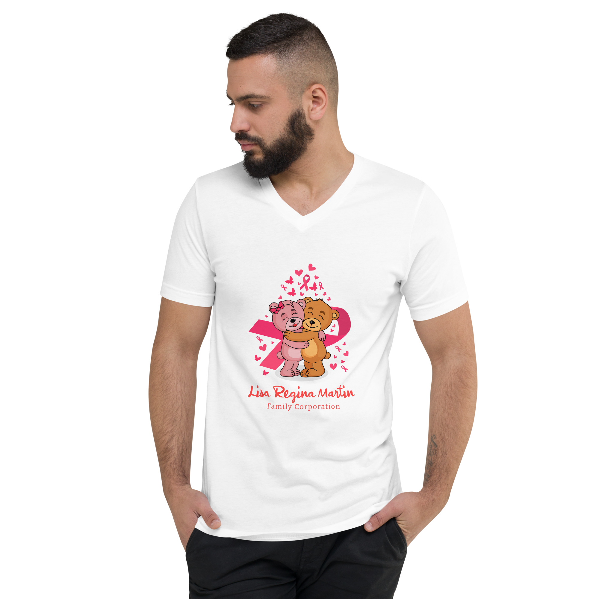 Unisex Short Sleeve V-Neck T-Shirt