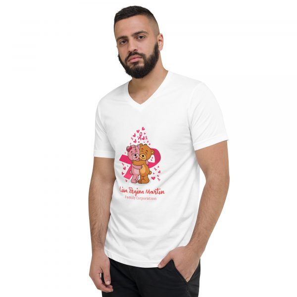 Unisex Short Sleeve V-Neck T-Shirt - Image 5